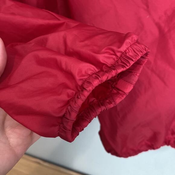 Vintage Mickey Mouse Pullover Nylon Windbreaker Hooded Jacket Red XXL - Picture 6 of 12